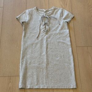 J. Crew Gray Lace-up Shirt Dress - XS